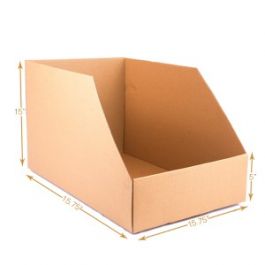 Corrugated Bin Box - Single Wall (3 Ply) - 15.75 x 15.75 x 15 Inch