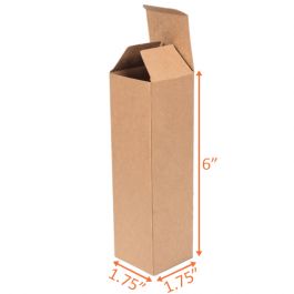Kraft Folding Carton - 1.75 x 1.75 x 6 Inch