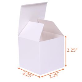 White (SBS) Folding Carton - 2.25 x 2.25 x 2.25 Inch