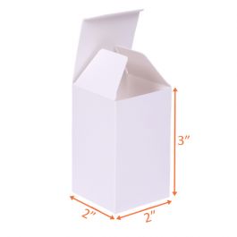 White (SBS) Folding Carton - 2 x 2 x 3 Inch