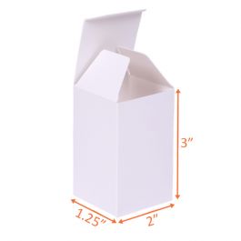 White (SBS) Folding Carton - 2 x 1.25 x 3 Inch