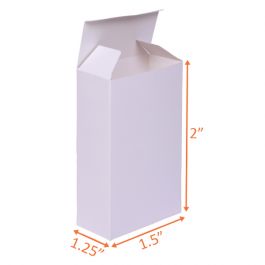 White (SBS) Folding Carton - 1.5 x 1.25 x 2 Inch