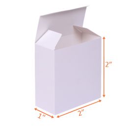 White (SBS) Folding Carton - 2 x 1 x 2 Inch