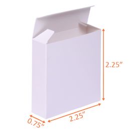 White (SBS) Folding Carton - 2.25 x 0.75 x 2.25 Inch