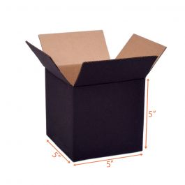 black corrugated box