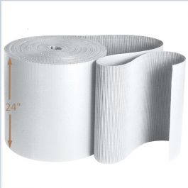 White Corrugated Roll - Single Face - 2 Ply 24 Inch X 50 Meters