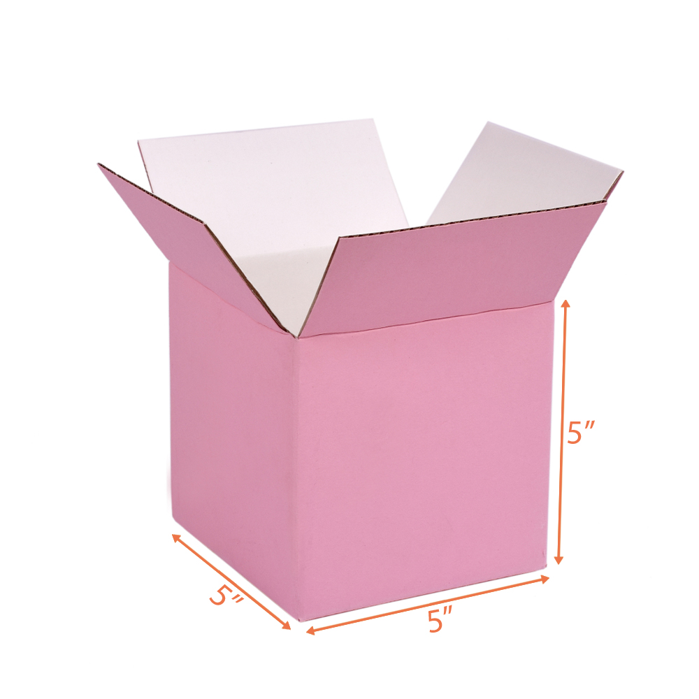 5X5X5 Pink Packing Box | Custom Cardboard Boxes