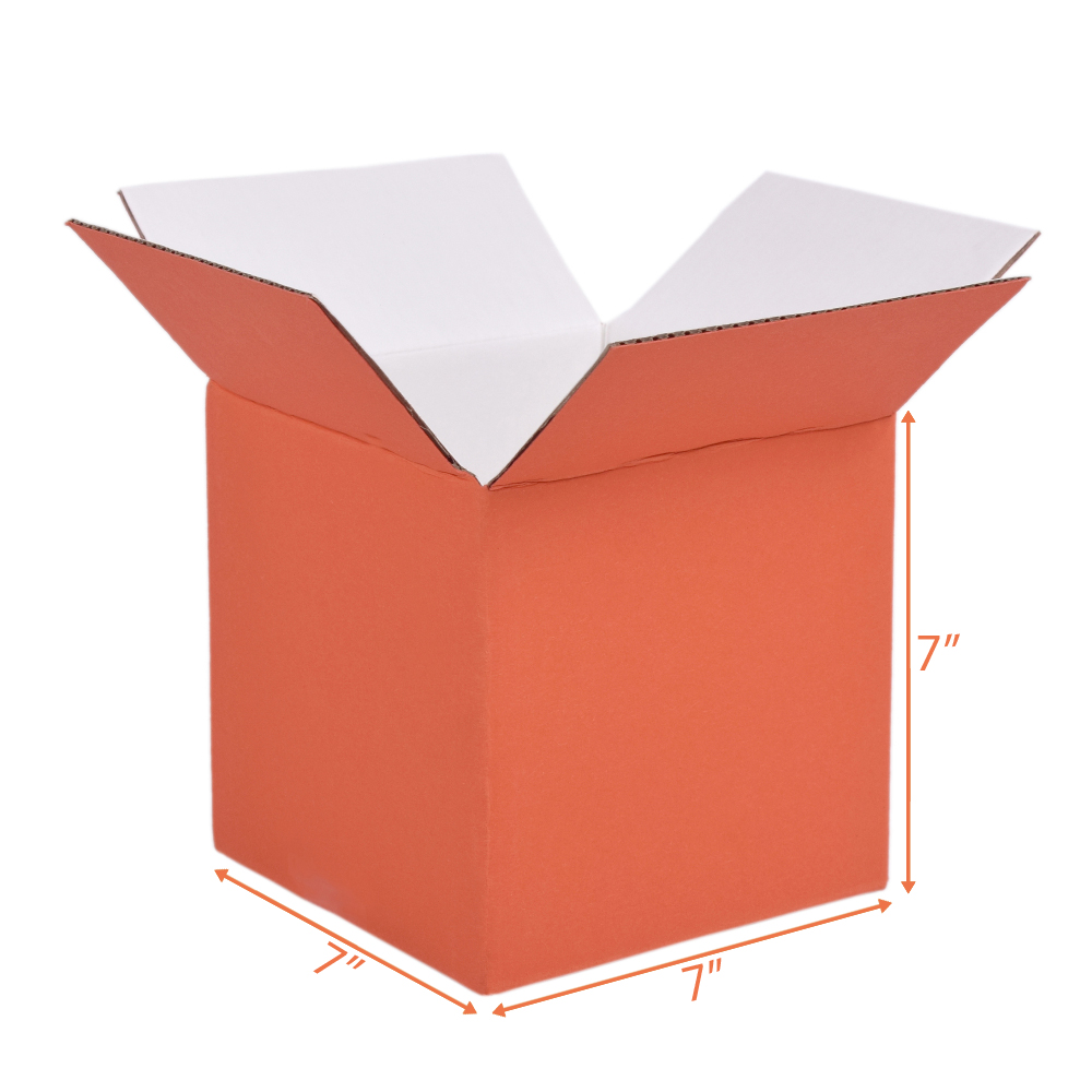 7X7X7 Orange Packing Box | Cardboard Boxes For Packaging