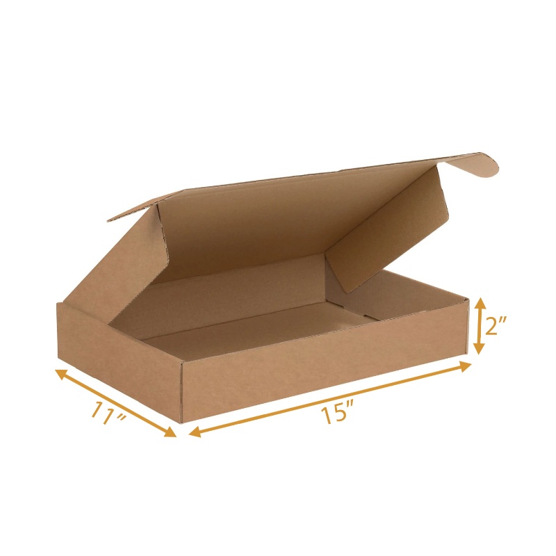 Kraft Mailer Box - 15 x 11 x 2 Inch